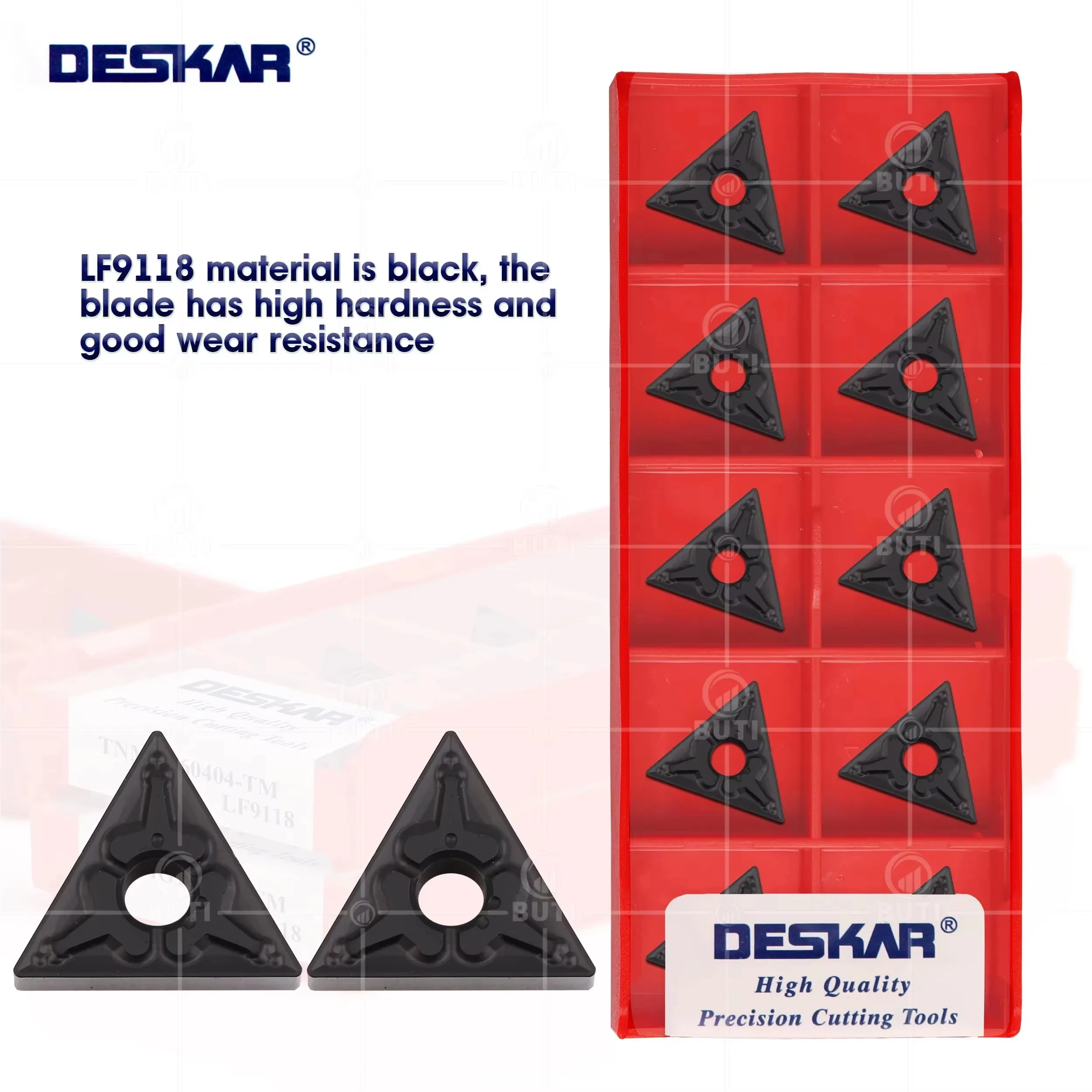 

DESKAR 100% Original TNMG160404TNMG160408TNMG160412 CM CQ PM TM HQ LF9118 CNC Lathe Turning Series Blades Processing Steels Tool