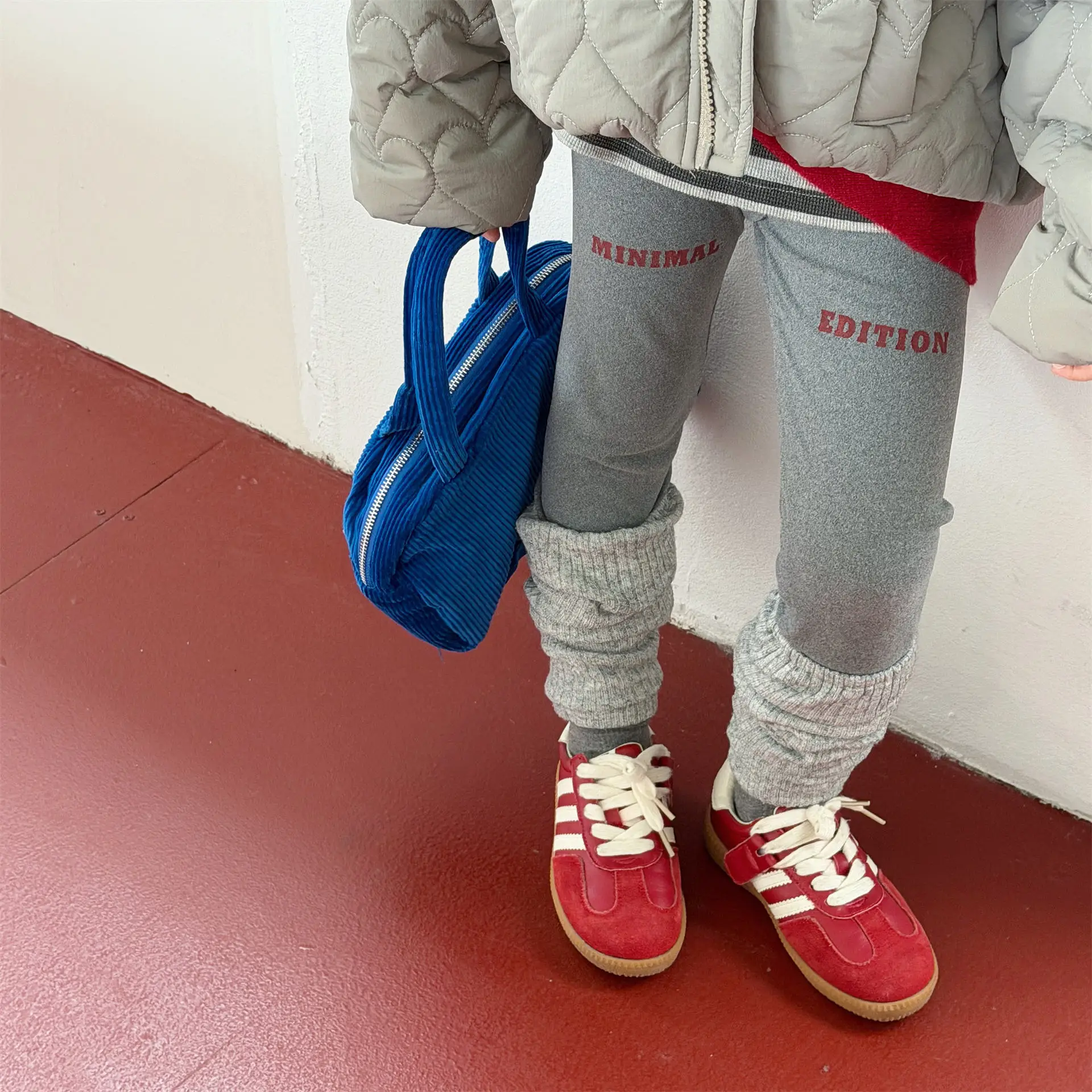 

2025 Winter New Children Fleece Leggings Plus Velvet Thick Girls Cotton Casual Pants Letter Print Kids Girls Warm Trousers