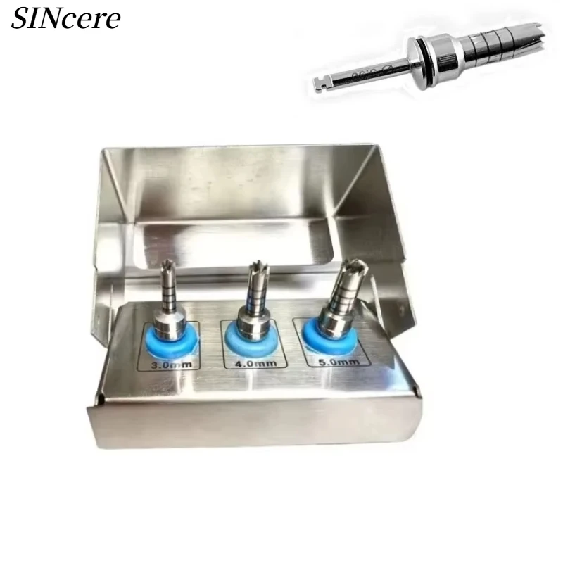 Dental Implant Drill Set Dental Bone Collector Kit Bone Expander Kit Implant Surgical Burs Cutting Trephine Burs Stainless Steel