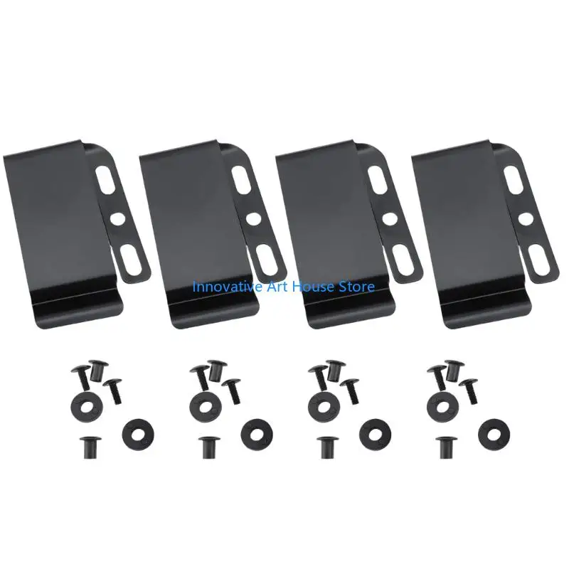 E1PC Kydex Sheath Belt Clip Stainless Steel Mounting Plate For Blade Holder 62x40mm