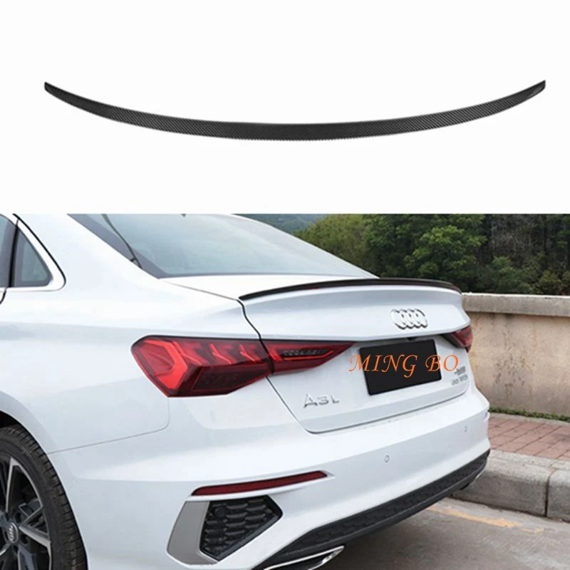 

For Audi A3 S3 8Y Sedan Spoiler 2021 2022 Real Carbon Fiber Rear Trunk Wing S Style Accessories Body Kit