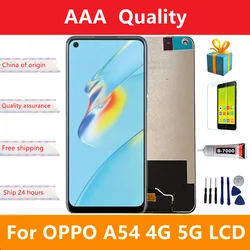 Original A54 LCD For Oppo A54 4G CPH2239 LCD Display Screen +Touch Panel Digitizer For Oppo A54 5G CPH2195, OPG02 Display Frame