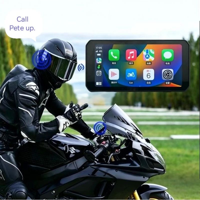 A610 Motorcycle Smart Display Android 12 4+64GB 6.1" Wireless CarPlay 1080P Dashcam TPMS 4G view 3