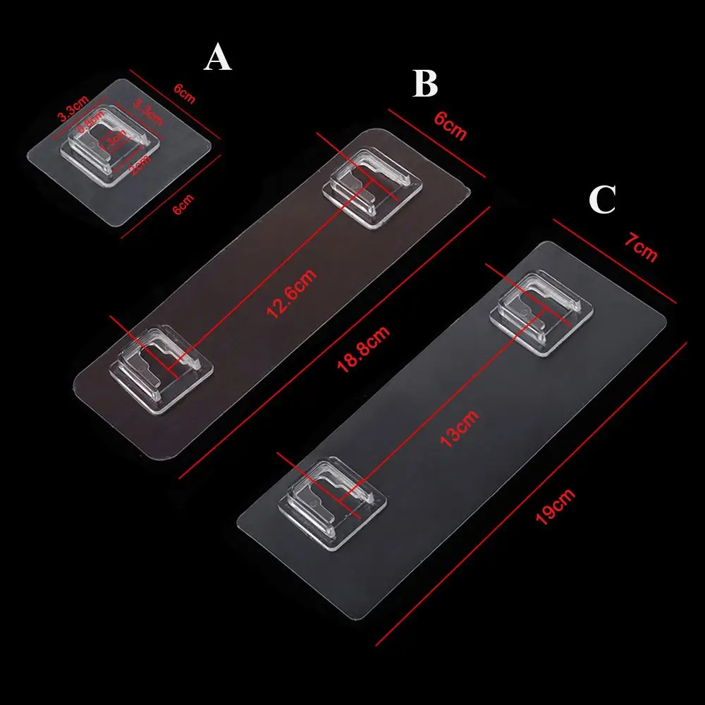 Supporto da cucina appendiabiti trasparente per uso domestico Fix mensola da bagno ganci senza tracce appendiabiti da parete con gancio adesivo
