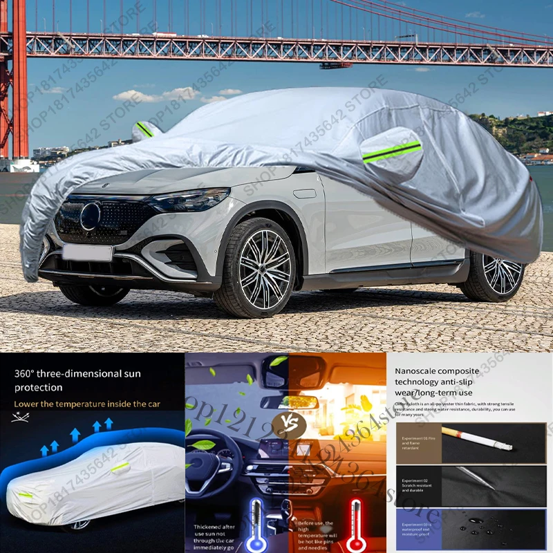 Full Car Cover Compatible with Mercedes-Benz EQE SUV 2023-2025 All-Weather Sun Rain UV Dust Proof Rain Outdoor Indoor Protect