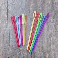 20PCs Mixed Color 7cm/9cm Plastic Knitting Needles Crochet Hooks Wool Yarn Needle Children DIY Sweater Weaving Tools Accessory
