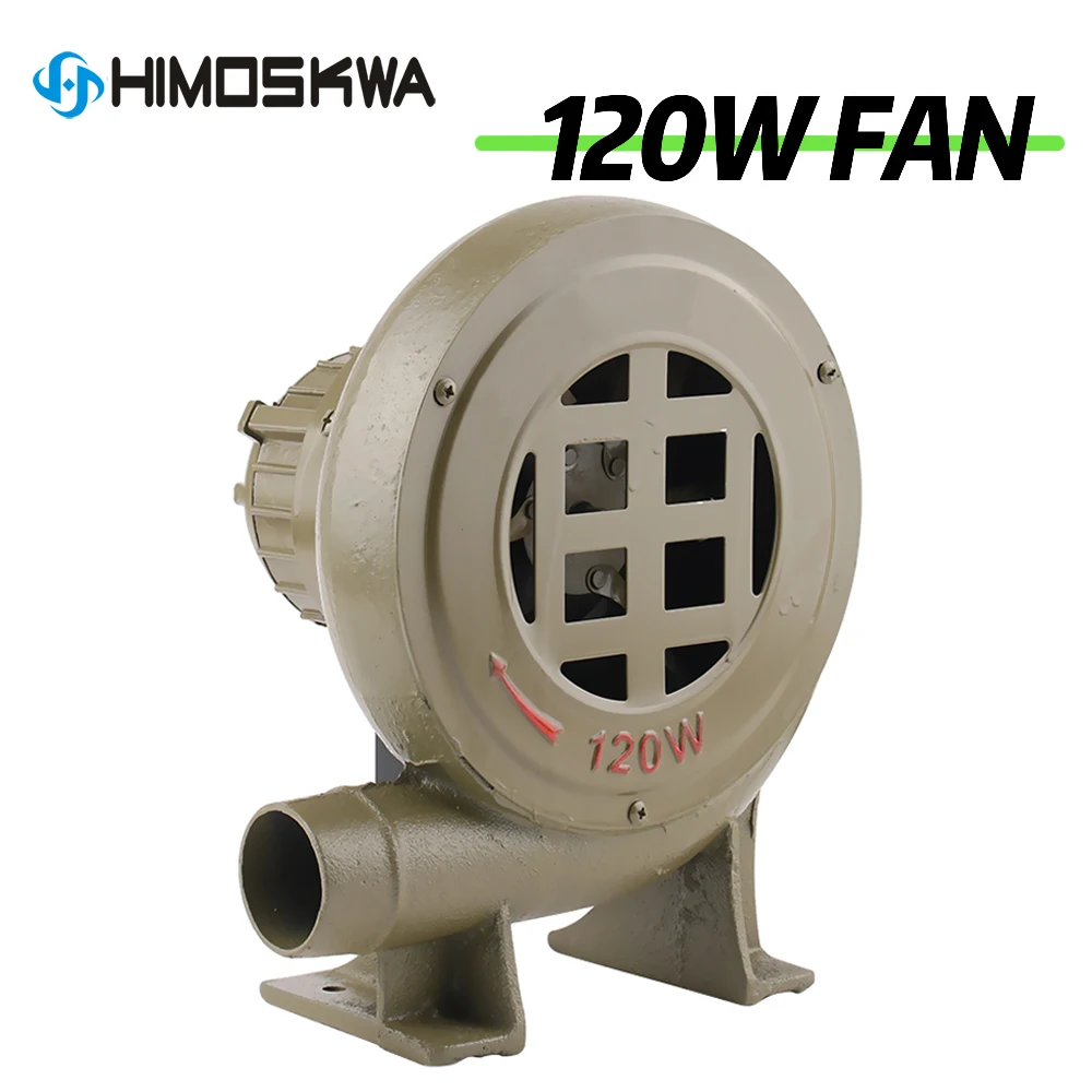 EU 120W 220V Small Household Blower Cast Iron Single Phase Boiler Blower Stove Fan Centrifugal BBQ Blower