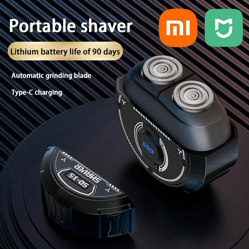 Xiaomi-Mini Afeitadora eléctrica portátil para hombre, recargable, resistente al agua, de viaje, desmontable, de bolsillo, para Barba, cuerpo, recortador de pelo, regalo