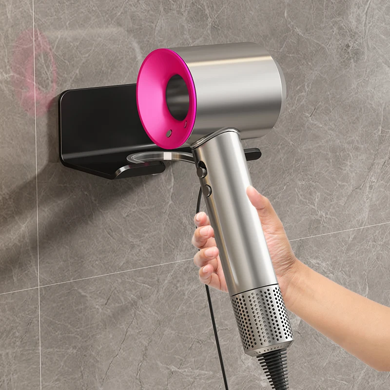 Soporte de aluminio para secador de pelo, percha Universal montada en la pared, estante organizador para baño Dyson Haartrockner