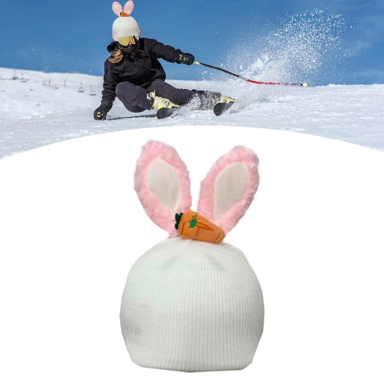 Bunny Ears Ski Helmet Cover Practical Fun Multifunction Helmets Accessories