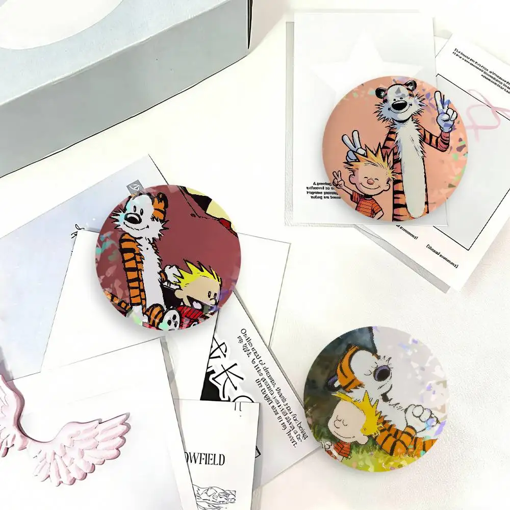 Fairy Tale Books C-Calvin H-Hobbes Laser Badge Clothes Backpacks Hats Accessories Gifts For Children Friends Fans Collectibles