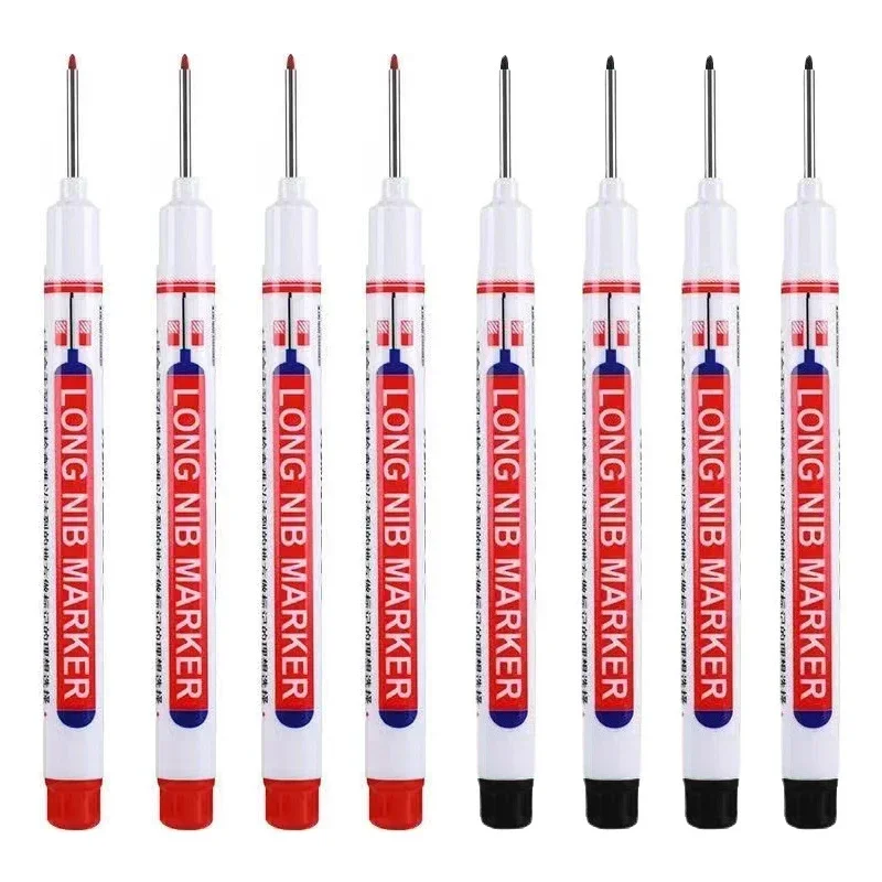 8 stks/set 20mm Diep Gat Lange Nib Hoofd Markers Voor Metalen Perforeren Pen Waterdichte Badkamer Houtbewerking Decoratie Multi-Purpose