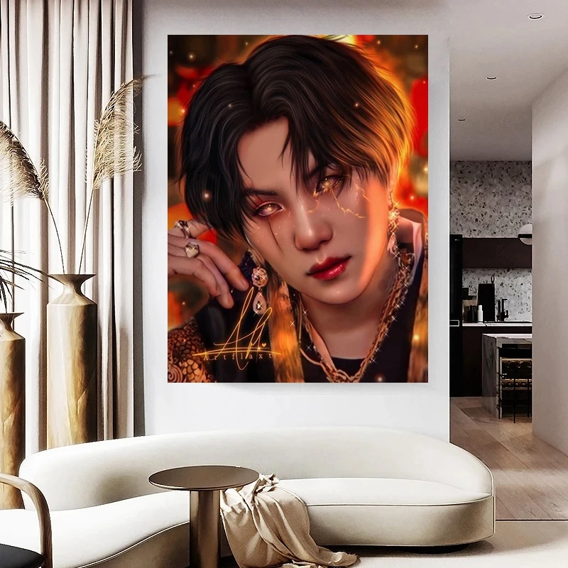 5d Kpop boy Diamond Painting Art Korea Pop Singer Full Square Round Drills Cross Stitch Handmade Gift Mosaic Wall Decor