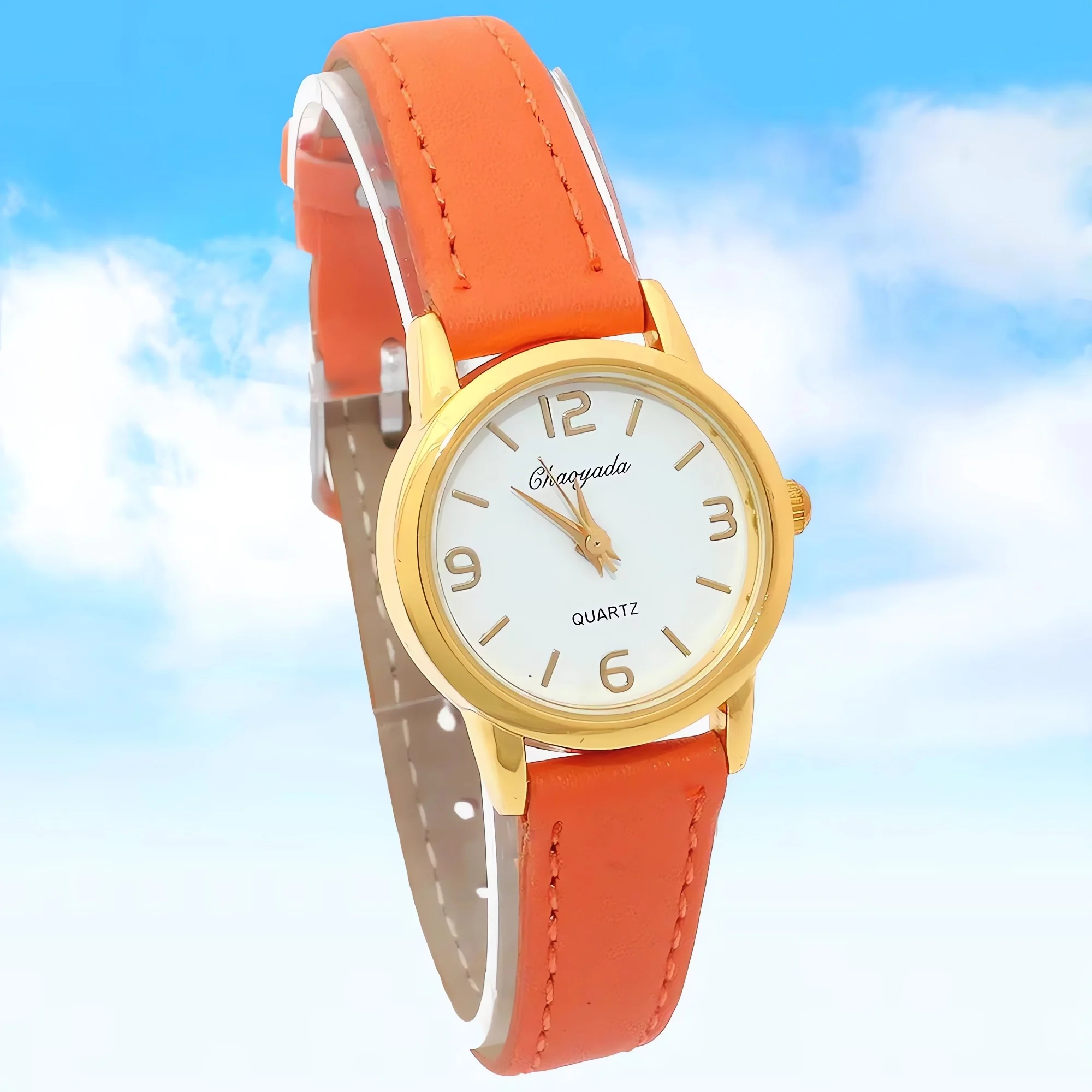 Kids Quartz Watch for Girls - Leather Strap Cartoon Character Student Wristwatch Children's Timepiece