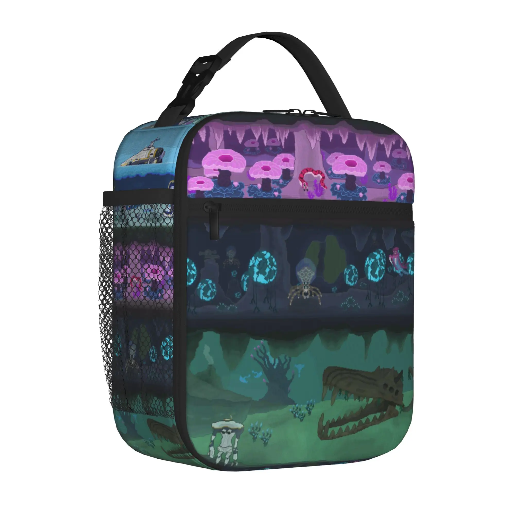 Subnauticas Deep Sea Game Tote Insulated Lunch Bag Adventure Creature Handheld Food Bags Leakproof Cooler Thermal Large Capacity
