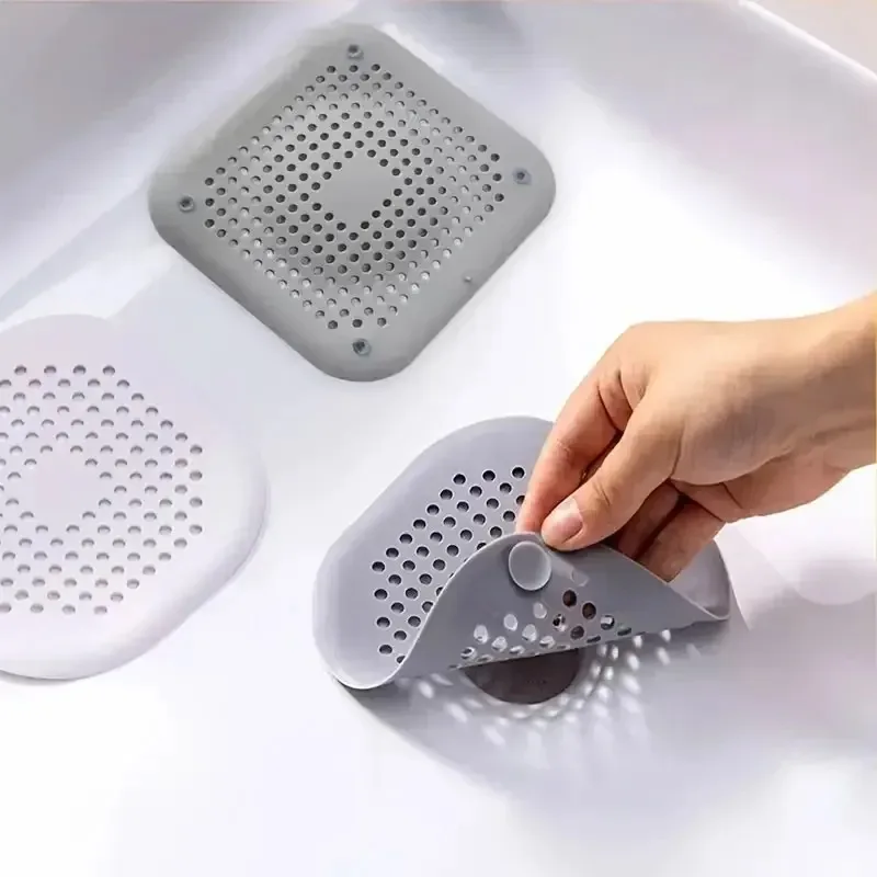 Abflussstopper für Küche und Bad aus Silikon, Haarfänger für Dusche und Waschbecken, Wasserfilter für Zuhause