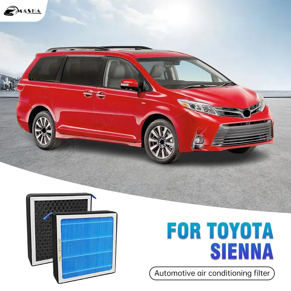 

For Toyota Sienna 2011-2024 2025 HEPA Activated Carbon Air Filter Air Conditioner Filter Element Replacement Kit Car Accessories