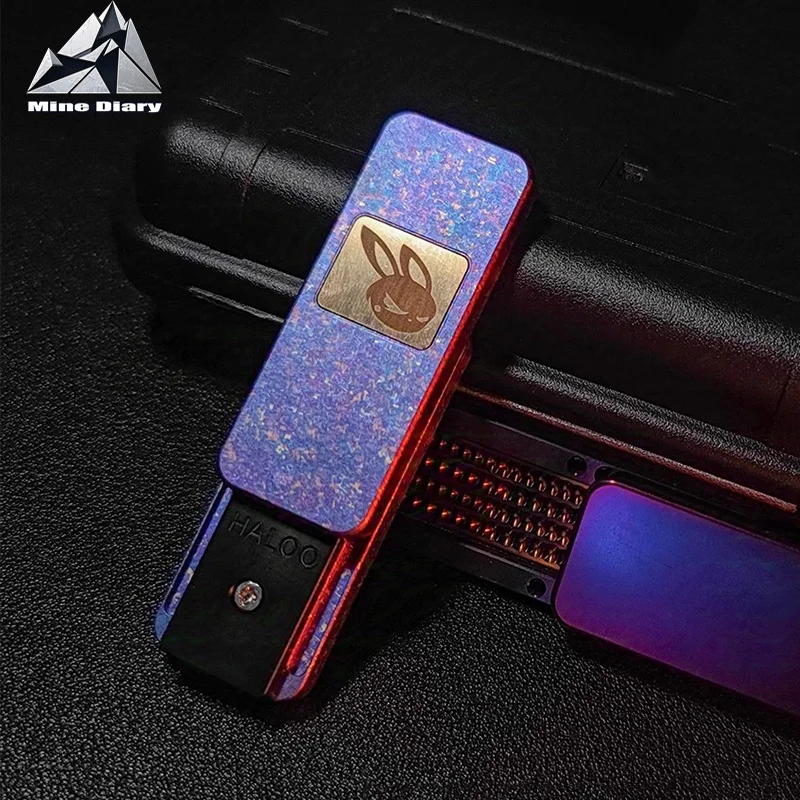 Haloo Player Rabbit EDC Fidget Slider Ti Alloy Direct Push Механические игрушки-непоседы СДВГ Игрушки Офисная снятие стресса и релаксация