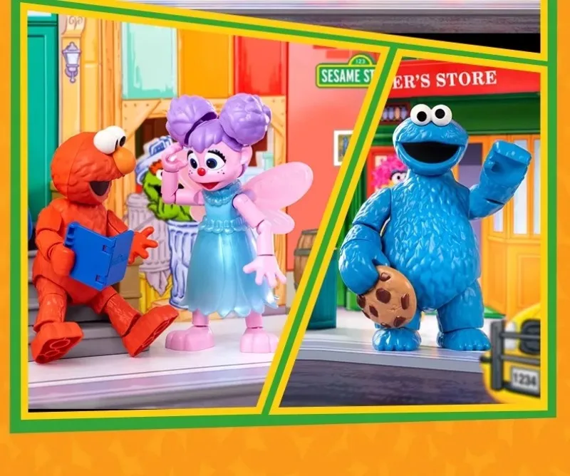 BLOKEES Sesamstraße Bausteine Big Bird Monster Bert Bewegliche Figuren Cookie Ernie Elmo Spielzeugmodell Zusammenbaubares Geschenk – Detail 24