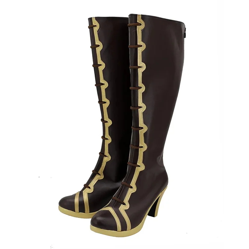 أحذية Game WOW Jaina Proudmoore التأثيرية أحذية جلدية بنية مصنوعة خصيصًا بأي حجم للجنسين jk؛ 6