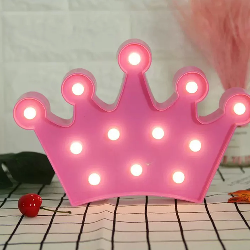 تاج على شكل ضوء الليل مصباح طاولة إبداعي مادة مستقرة آمنة ديكور المنزل السرير المزاج ضوء تاج مصباح الليل