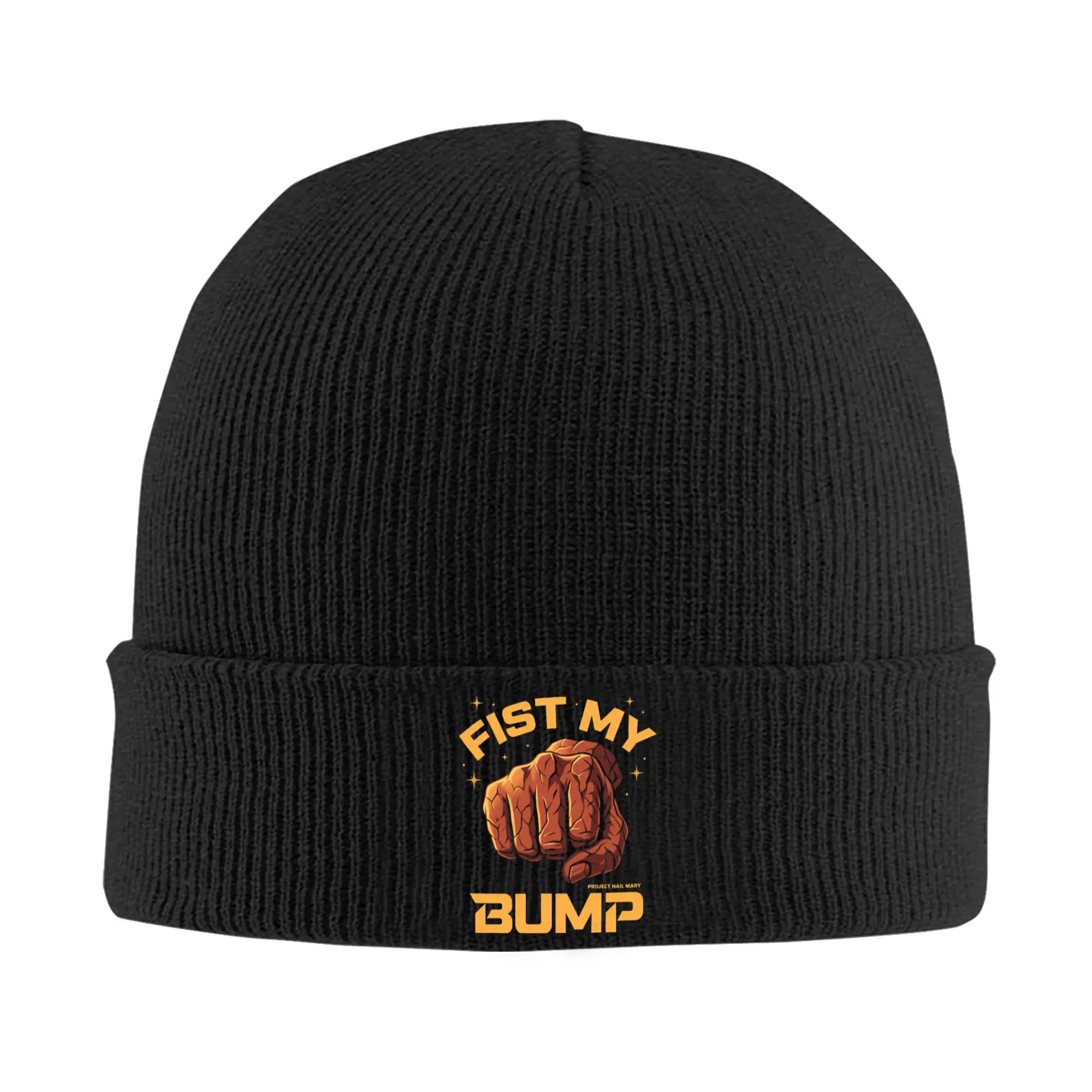 Project Hail Mary Fist My Bump Beanie Hats  Bonnet Hats Unisex Adult Funny Outdoor Sport Knitted Hat Winter Printed Elastic Caps