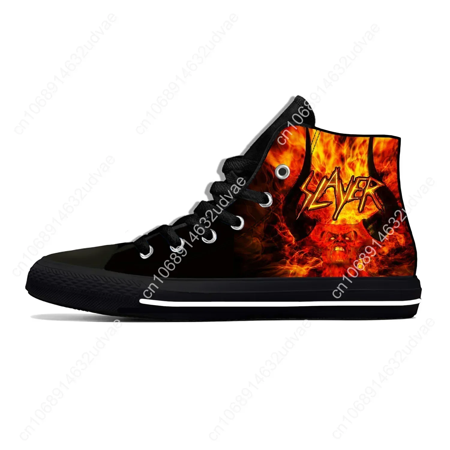 Slayer Heavy Metal Rock Band Horror Scary Fashion Casual Shoes High Top Breathable Men Women Sneakers Lightweight Board Shoes