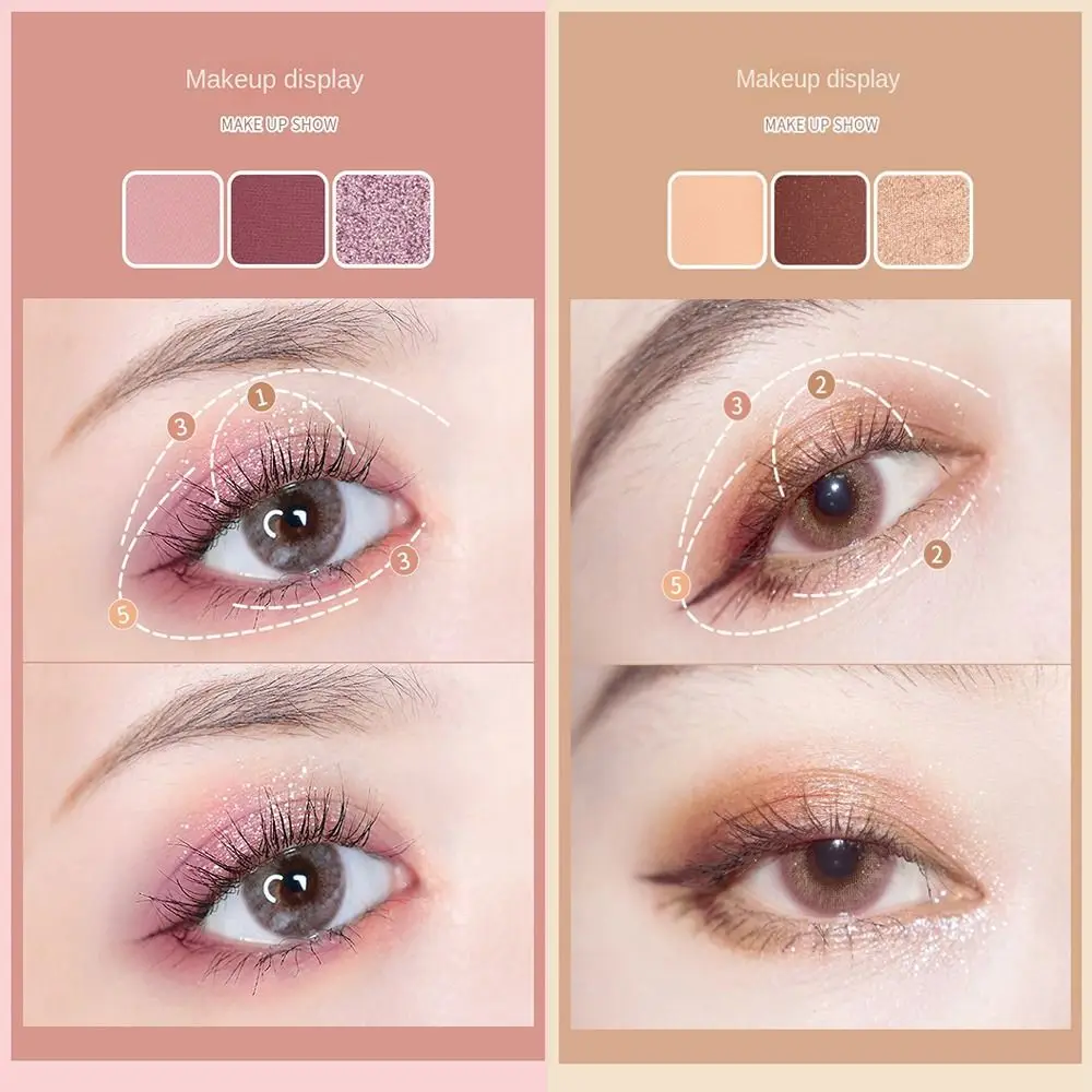 Matte Butterfly Eye Shadow Palette, de longa duração, Shimmer, Shimmer, Glitter, alta pigmentação, 6 cores