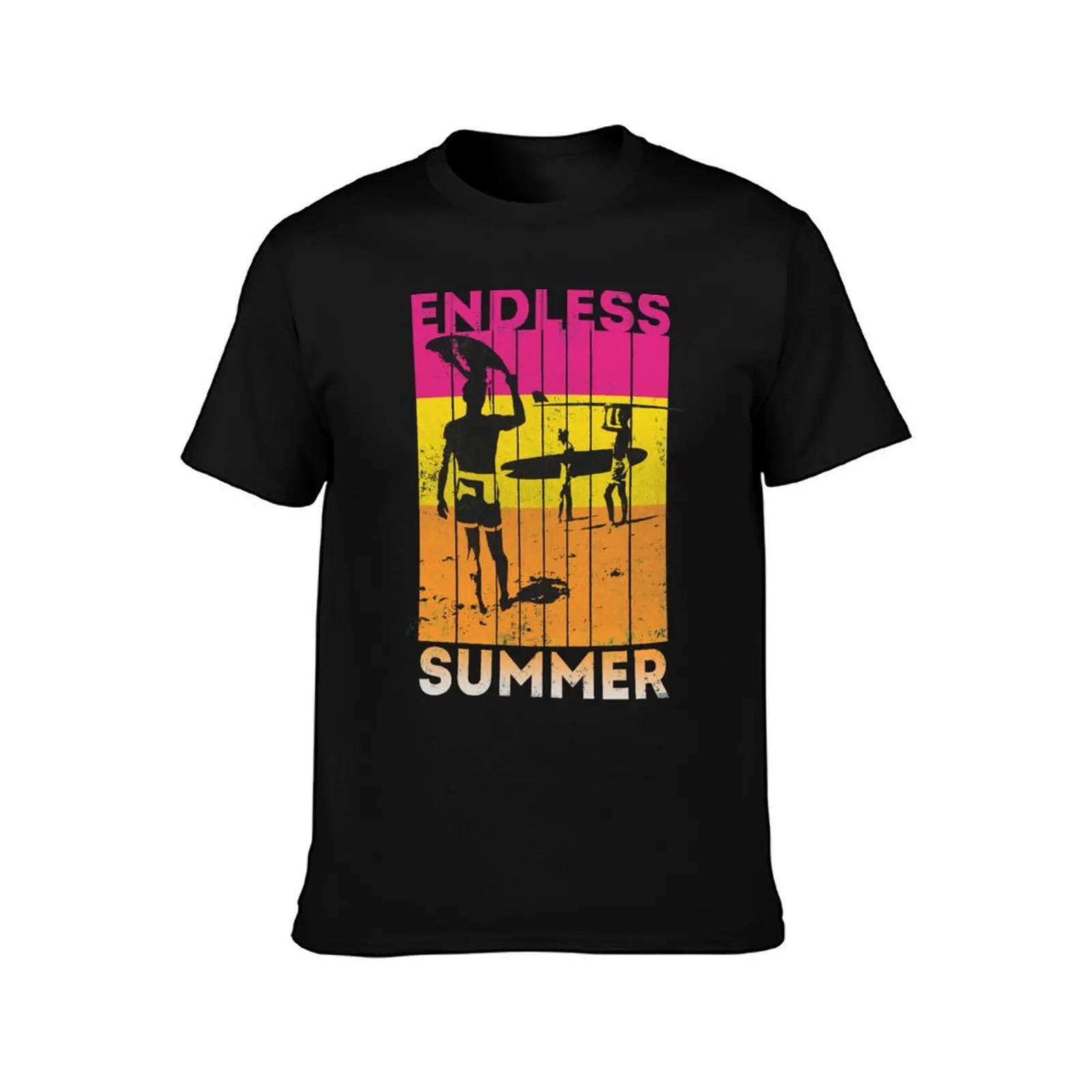 Vintage Endless Summer III T-Shirt Basic Solid Color Short Sleeve T-Shirt