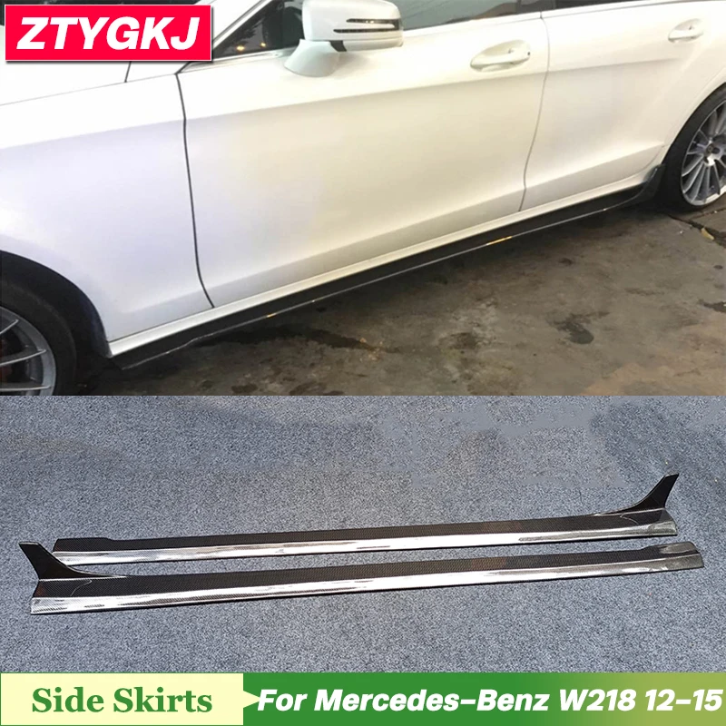 

Высокое качество R стиль из углеродного волокна, боковые юбки, накладки для губ для Mercedes Benz W218 2012-2015