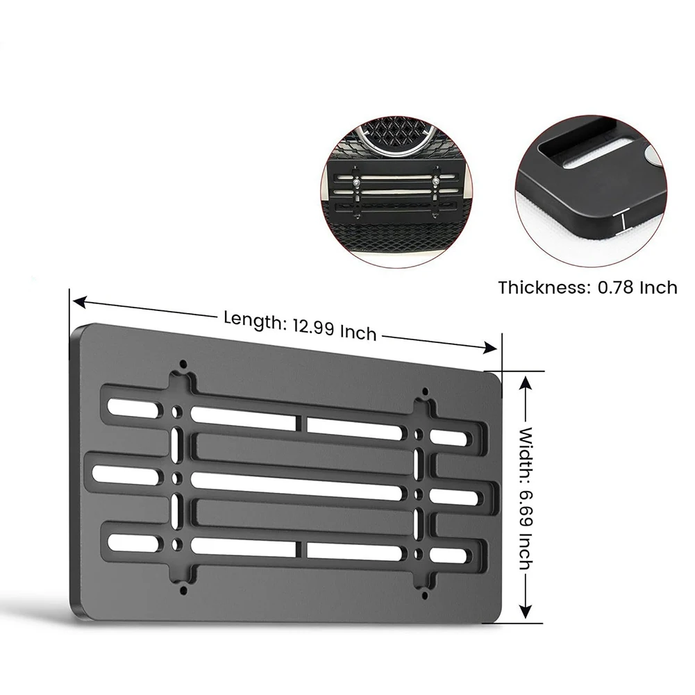 License Plate Mounting Bracket Designed for Front Bumper Applications with Focus on Structural Cohesion and Fit Accuracy