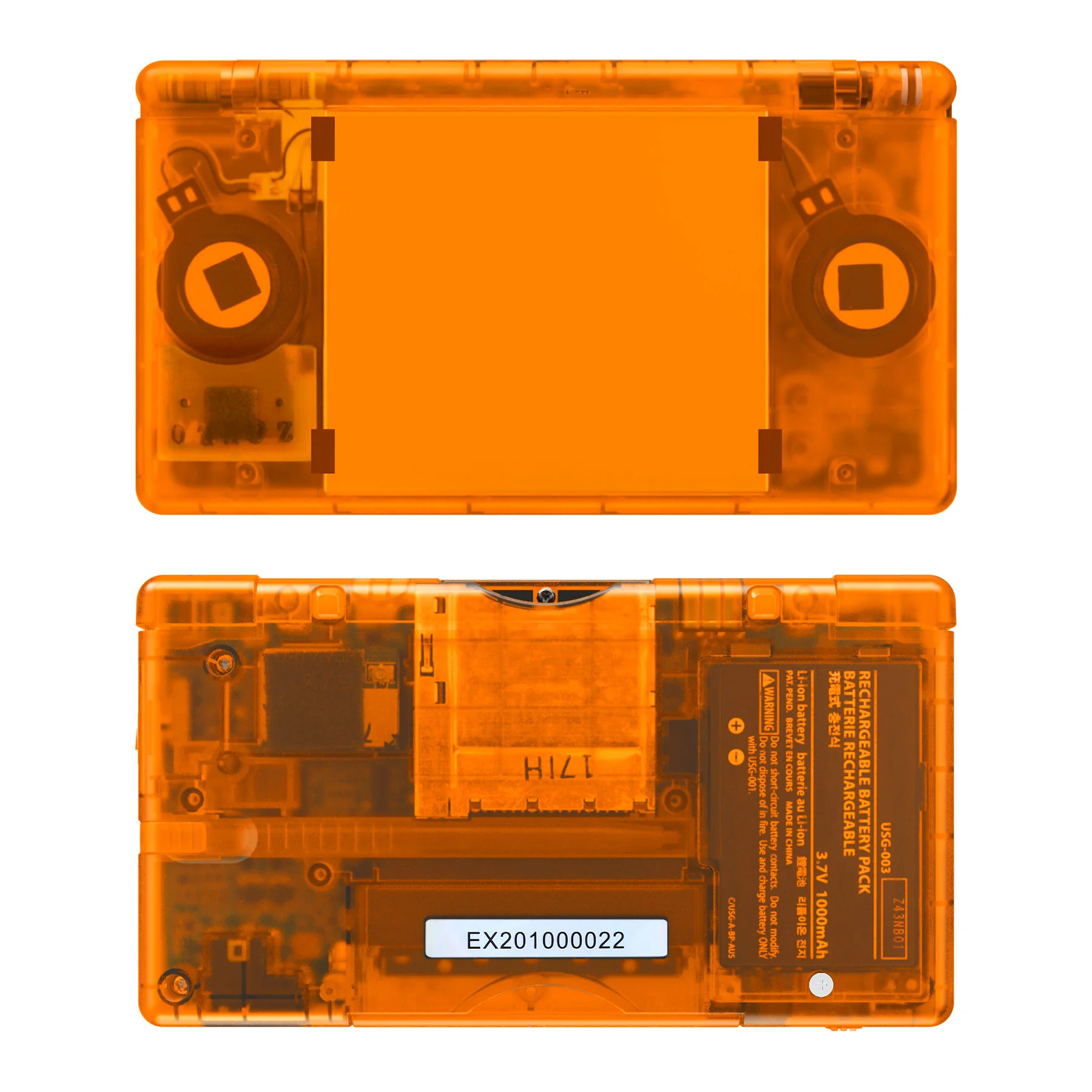 eXtremeRate vervangende volledige behuizing voor Nintendo DS Lite voor NDSL - helder oranje