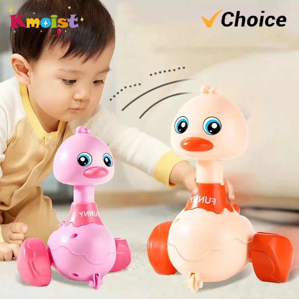 Kids Press Swing Cute Toy Glide Swing Duck Animal Toy Children\'s Press and Shake Toys Cartoon Cute Animal Car Boy and Girl Gifts