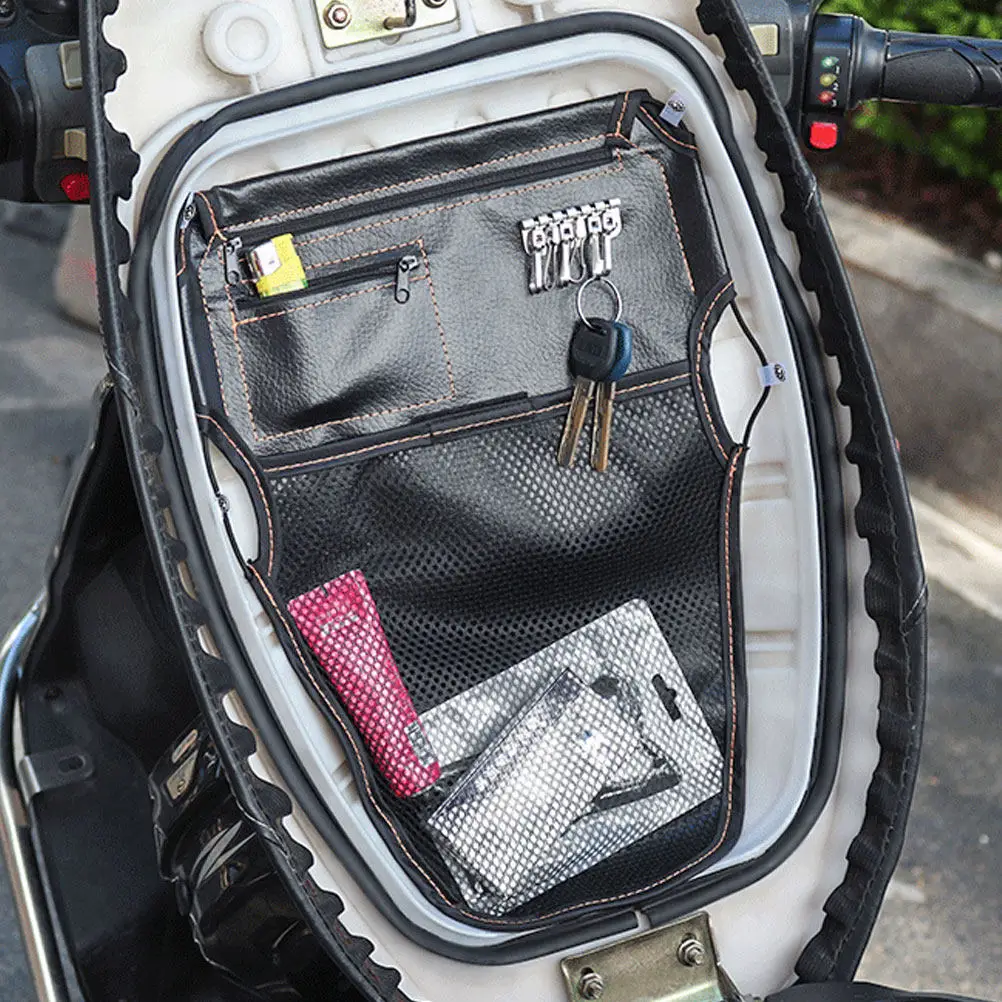 

Motorbike Seat Organizer Large Capacity Multifunctional Seat Bag Easy to Install and Remove Ideal for Commuting Weekend Trips