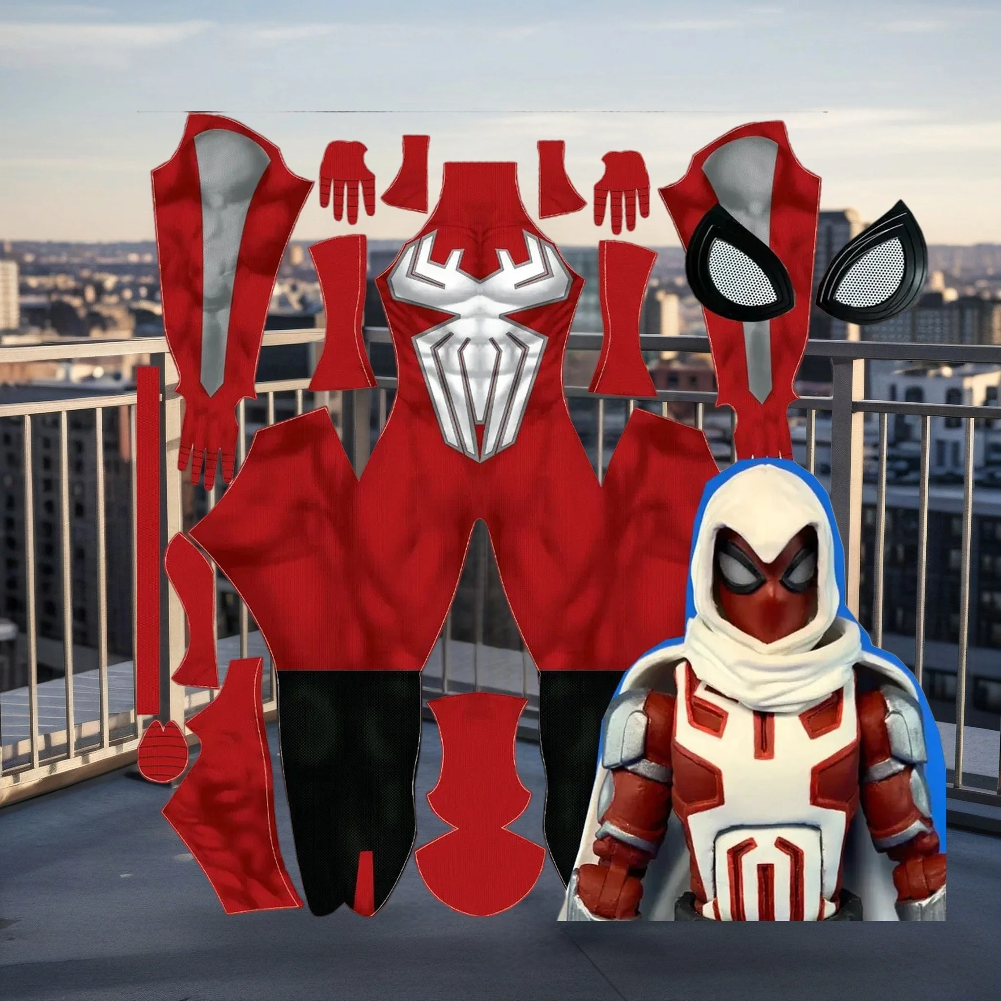 Male Arach-Knight Spider Cosplay Costume 3D Print Zentai Bodysuit Superhero Jumpsuit Adults Halloween Carnival Comic Con Party