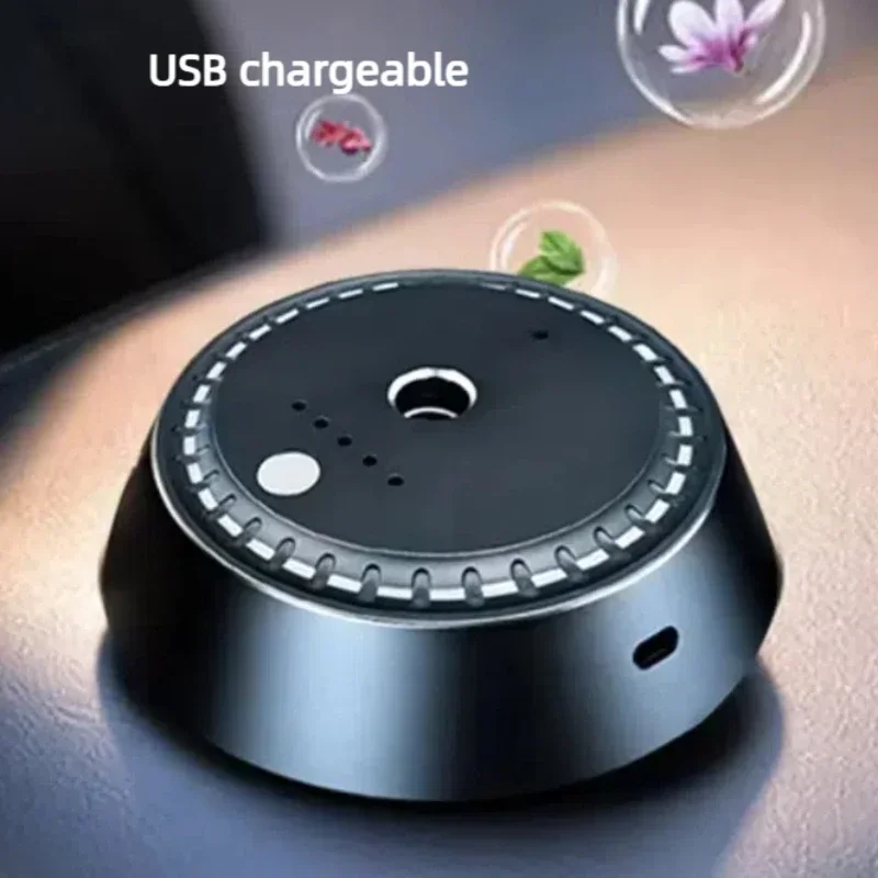 Adjustable Electric Fragrance Diffuser Ultrasonic Cool Mist Air Humidifier Car Air Freshener USB Rechargeable Car Diffuser