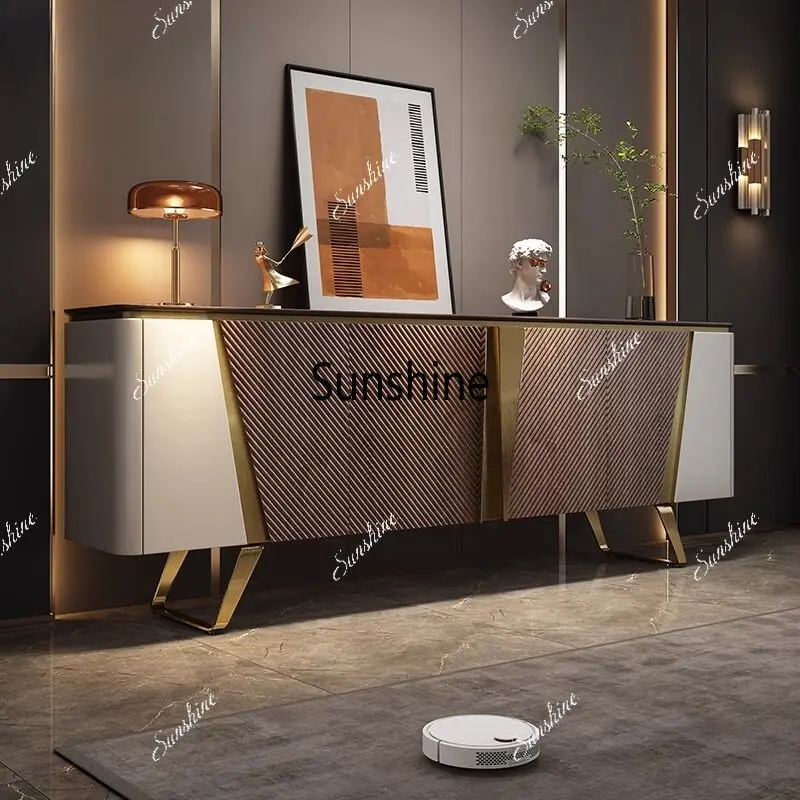 

Light luxury solid wood dining side cabinet Villa home decoration cabinet
