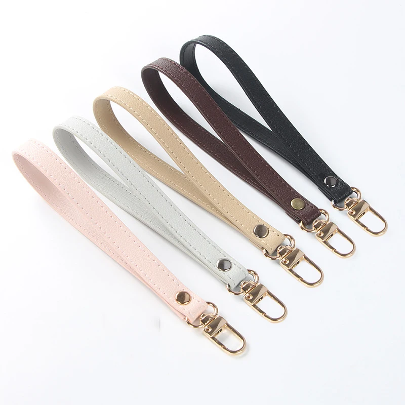 New Clutch Bag Wrist Strap 1.2cm Wide PU Leather Purse Bag Strap Handles Women Purse Handle Replacement Belts Bag Accessories