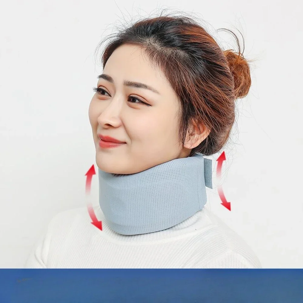 Portable Neck Brace Breathable Sponge Migraine Cervical Collar Relieve Pains Cervical Tilt Prevention Braces Fixed Anti-Slumping