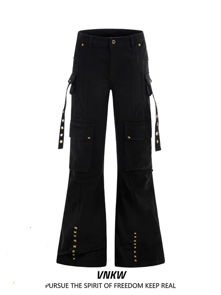 

Американские джинсы свободного кроя в стиле High Street для мужчин: повседневные брюки-клеш, рабочие штаны, прямые брюки, зауженные, свободные, повседневные джинсы с эффектом похудения