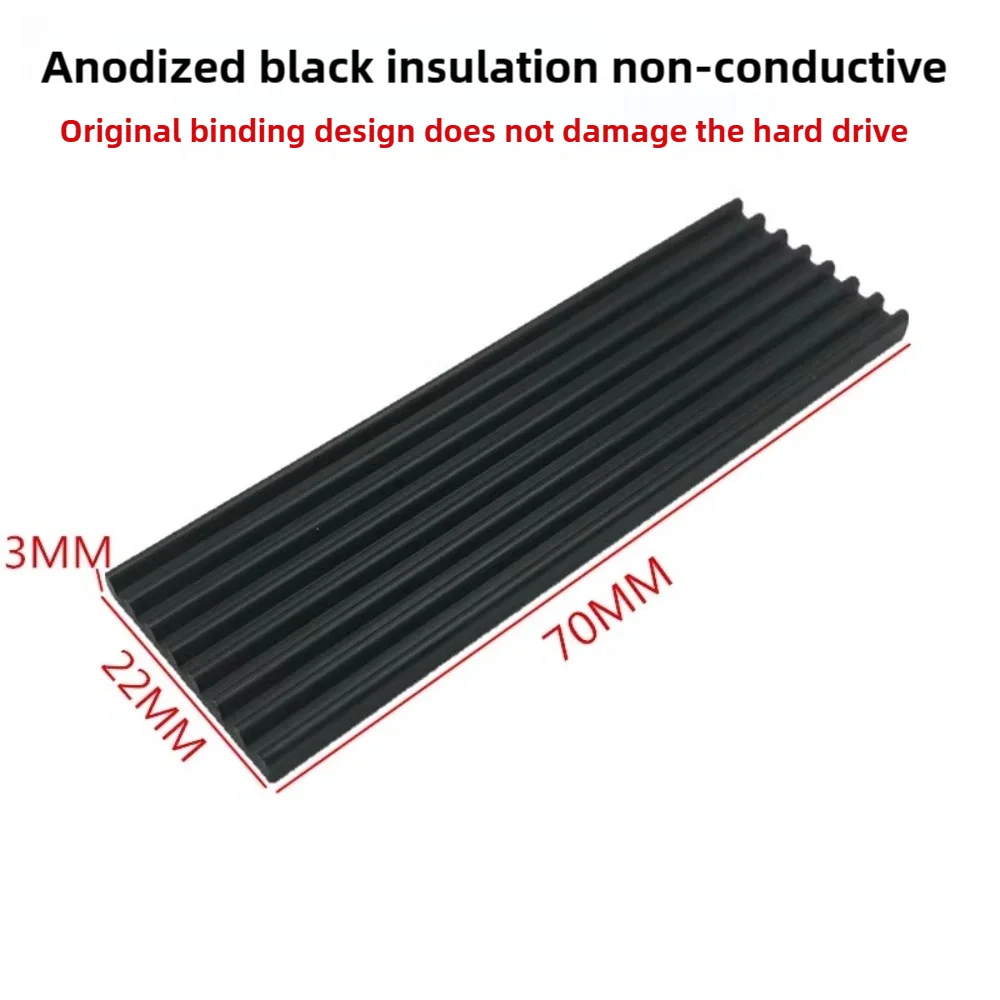 Aluminum M.2 Hard Disk Heatsink Heat Dissipation Radiator Cooling Silicon Thermal Pad Cooler for NGFF NVME 2280 22110 PCIE SSD