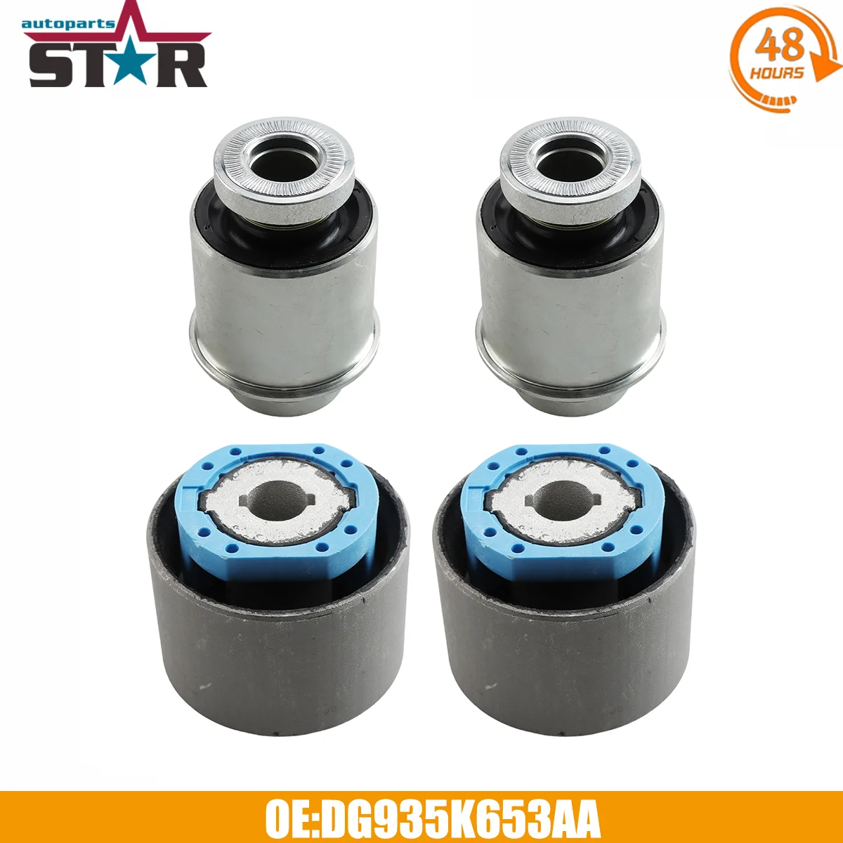 

Комплект из 4 втулок (большие и малые) для рычагов подвески DG935K653AA для Ford Fusion 2013-2025 и Ford Mondeo MK5 2014-2019