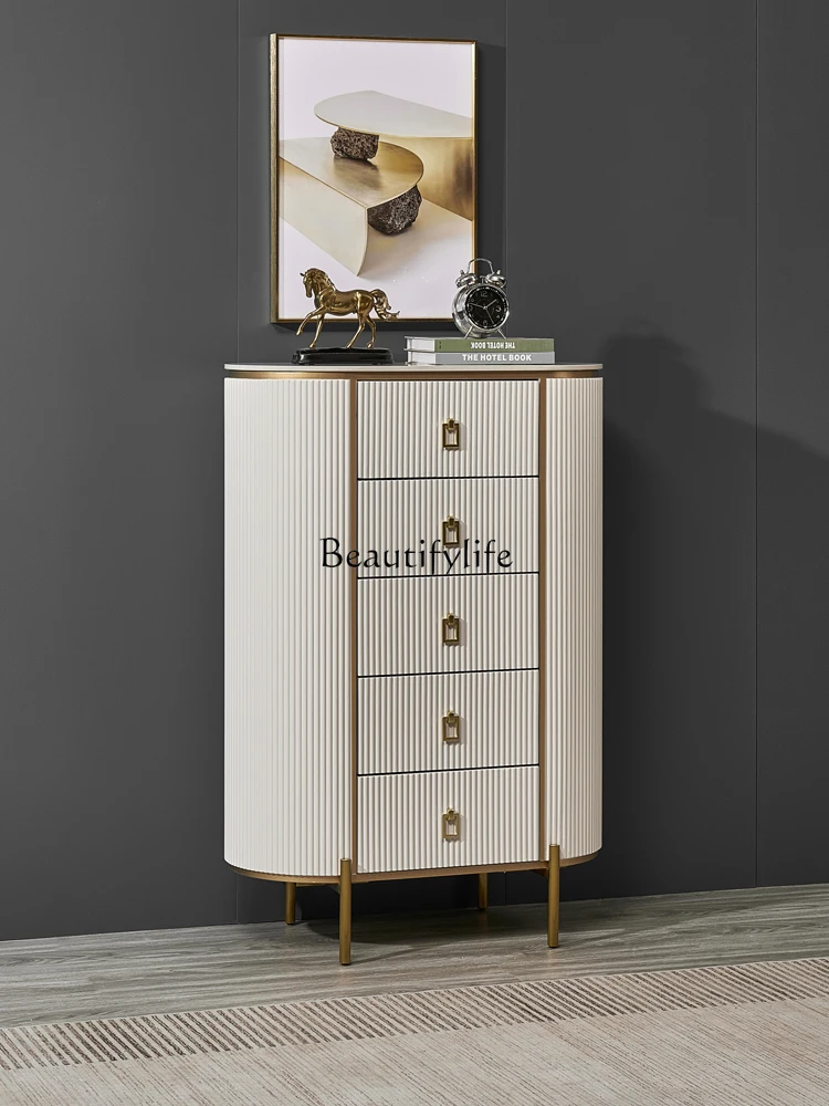 

Light Luxury Hallway Style Marble Chest of Drawers Magic Simple Shoe Cabinet