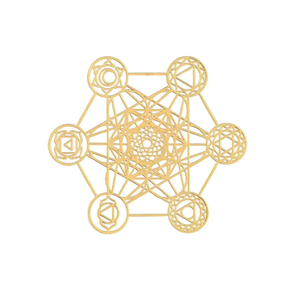 Making Material Art Crafts Flower Life Pattern Sacred Geometric Sticker for Making Mould Metal Copper Sticker Energy Sticker