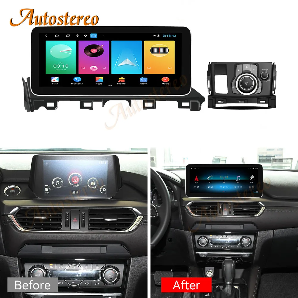 12.3 For Mazda 6 Atenza 2017-2020 Android Car Radio 2Din Stereo Receiver Autoradio Multimedia Player GPS Navi Head Unit Screen
