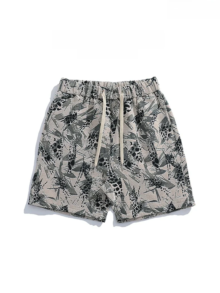 

KITH Men's Beach orts Five-Quarter Length Printed Holiday Casual Loose Fit Straight Leg Polyester Fiber Breathable Spring S...