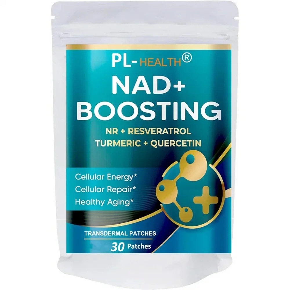 

NAD + Boosting Transdermal Patches with NR + Resveratrol Turmeric + Quercetin - Cellular Repair, Healthy Aging 30 Patches