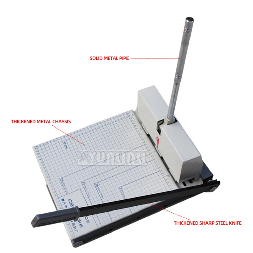 QD-C دليل الناخس 4/5/6 مللي متر ورقة وثيقة اللكم وآلة قطع 3 حفرة لكمة A4 ملفات الورق القاطع 10 مللي متر سمك