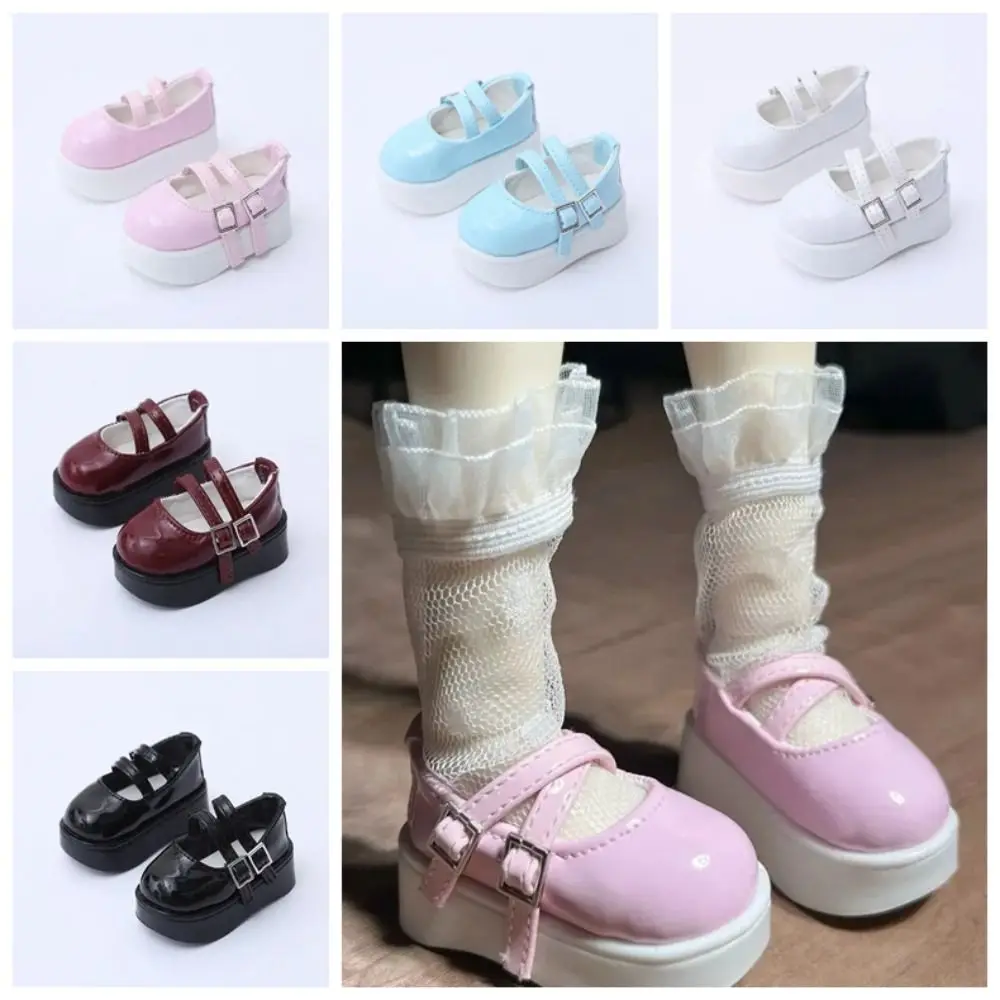 

1/4 Doll's Shoes Heightened Thick Sole Small Bjd Leather Shoes Diy Girl Toys Dress Up Doll Accessories,Outer Size 6.8cm* 3.2cm