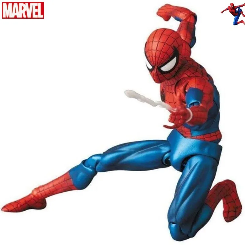 16cm Anime Marvel Spiderman Action Figure In Stock Original Medicom Mafex 075 The Amazing Model Collectible Birthday Gift